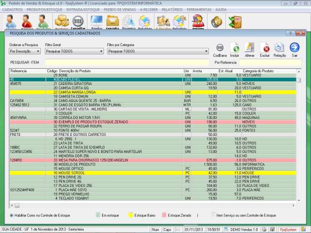 Programa para gerar pedido de vendas 1.0