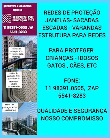 Redes de Proteção no Socorro, Rua José Rafaelli 506, (11) 98391-0505