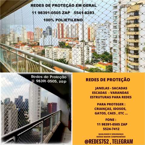 Redes de Proteção na Av. Yervant Kissajikian , janelas , Sacadas, piscina, (11) 98391-0505, zap 